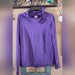 Purple Long-Sleeve Athletic Top